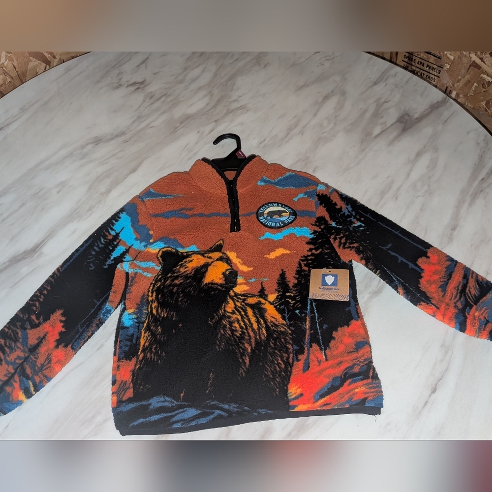 Kids' Multicolor Bear Print Sweatshirt NATIONAL PARK FOUNDATION Yellowstone